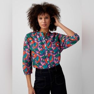 Blooming puff-sleeve shirt Made with Liberty Fabric